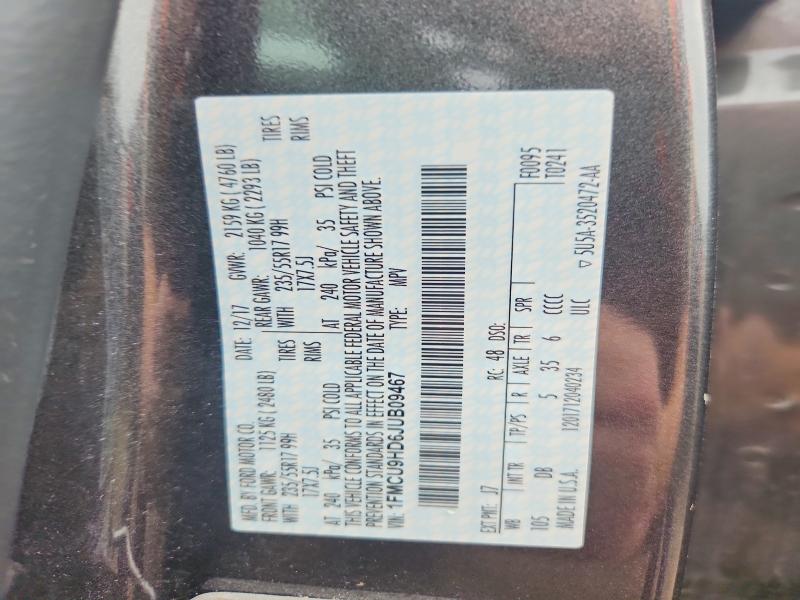 Продаж на аукціоні авто 2018 Ford Escape, vin: 1FMCU9HD6JUB09467, номер лоту: 62467146
