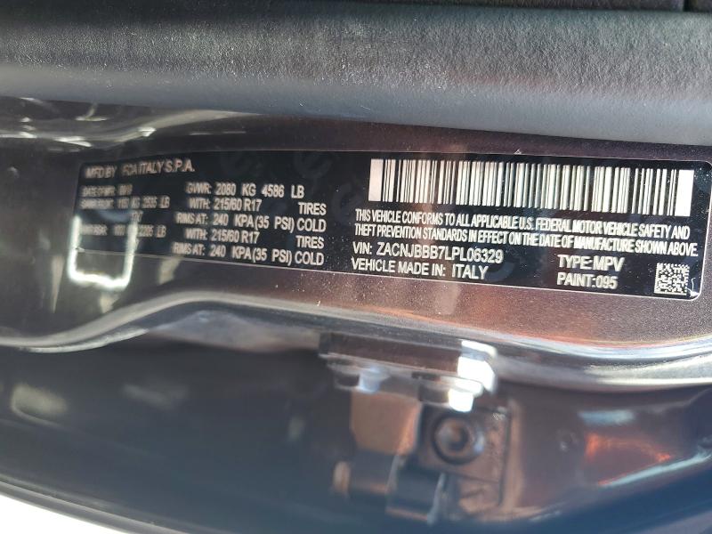 Продаж на аукціоні авто 2020 Jeep Renegade, vin: ZACNJBBB7LPL06329, номер лоту: 60217346