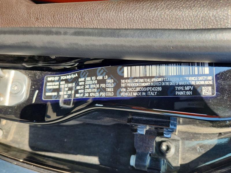 59364406 :رقم المزاد ، ZACCJBDB6HPE43289 vin ، 2017 Jeep Renegade مزاد بيع
