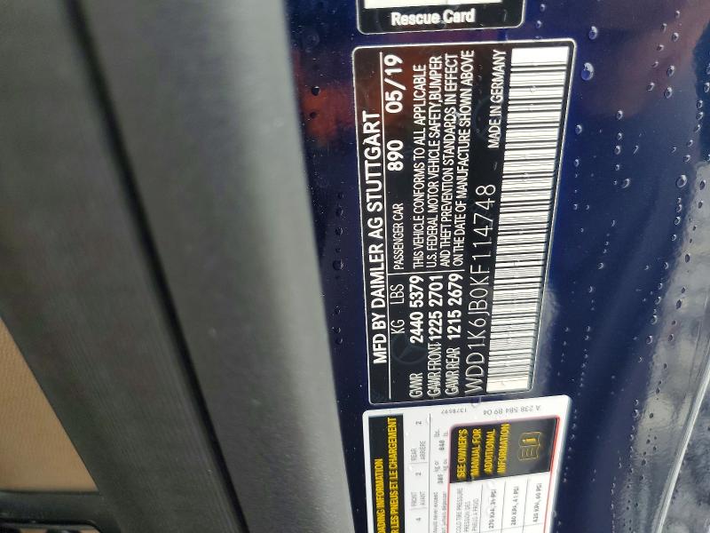 Продажа на аукционе авто 2019 Mercedes-benz E, vin: WDD1K6JB0KF114748, номер лота: 60592516
