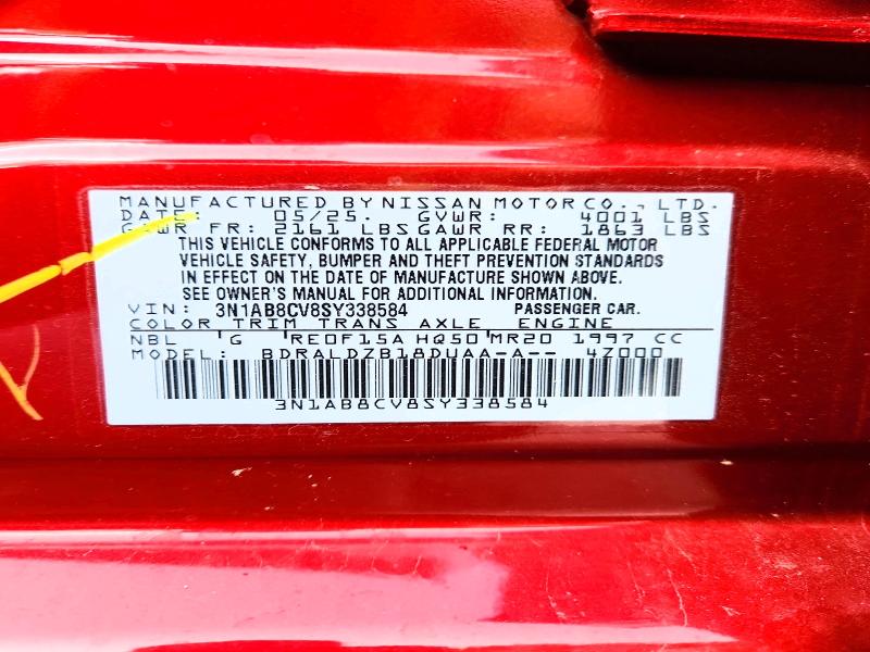 Продаж на аукціоні авто 2025 Nissan Sentra, vin: 3N1AB8CV8SY338584, номер лоту: 61756196