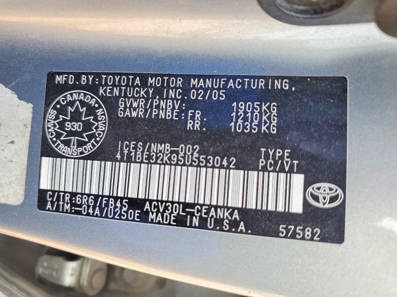 61178406 :رقم المزاد ، 4T1BE32K95U553042 vin ، 2005 Toyota Camry مزاد بيع