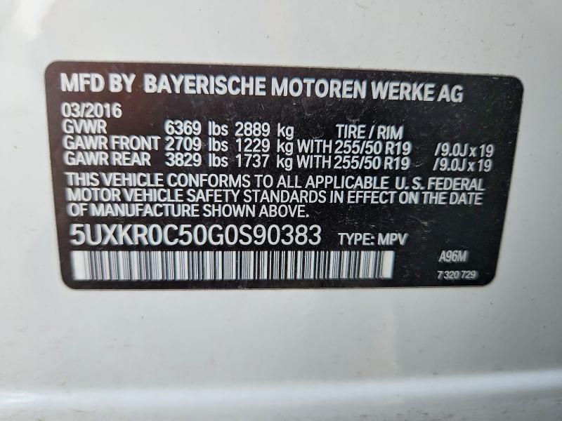 Продаж на аукціоні авто 2016 Bmw X5, vin: 5UXKR0C50G0S90383, номер лоту: 59264736