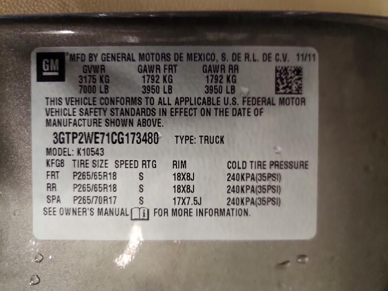 Продажа на аукционе авто 2012 Gmc Sierra, vin: 3GTP2WE71CG173480, номер лота: 63404976
