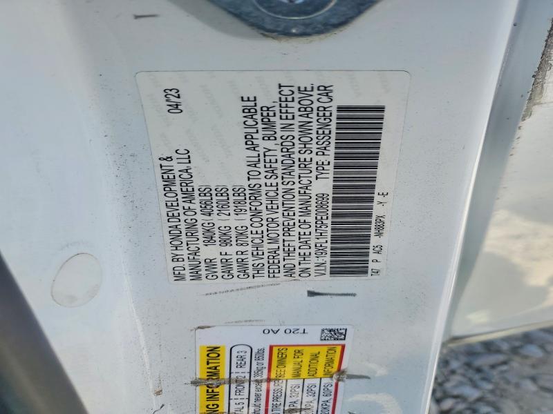 Aukcja sprzedaży 2023 Honda Civic, vin: 19XFL1H75PE008699, numer aukcji: 61959816