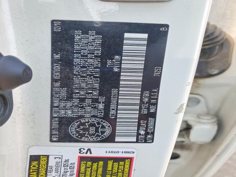 62795796 :رقم المزاد ، 4T3BK3BB0AU032060 vin ، 2010 Toyota Venza مزاد بيع
