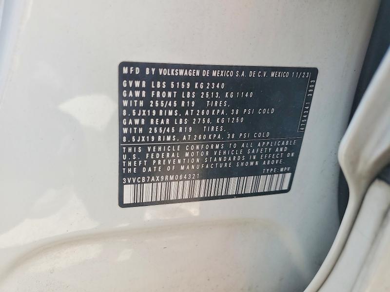 Aukcja sprzedaży 2024 Volkswagen Tiguan, vin: 3VVCB7AX9RM064321, numer aukcji: 61731046