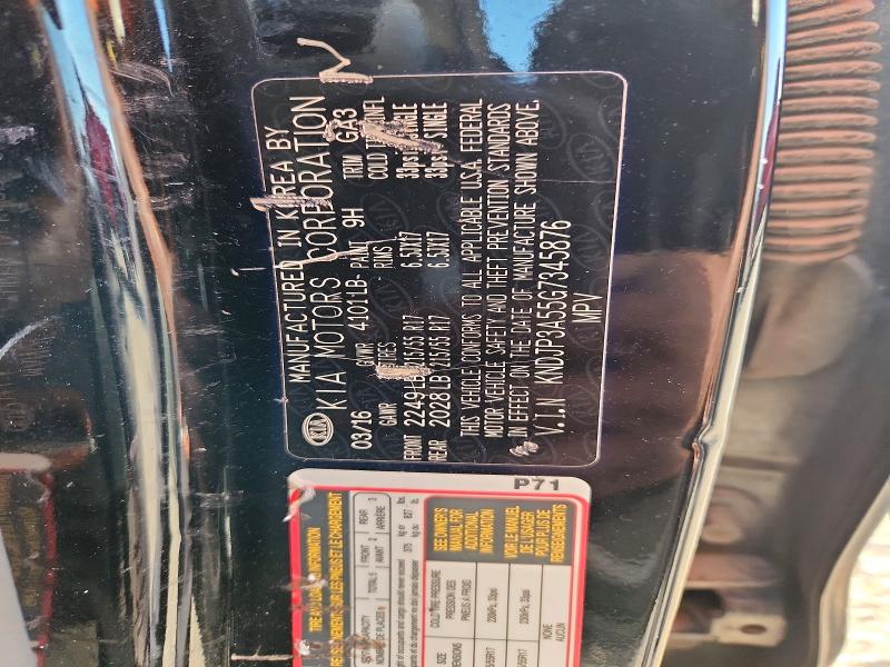 2016 Kia Soul მანქანა იყიდება აუქციონზე, vin: KNDJP3A55G7345876, აუქციონის ნომერი: 60011666