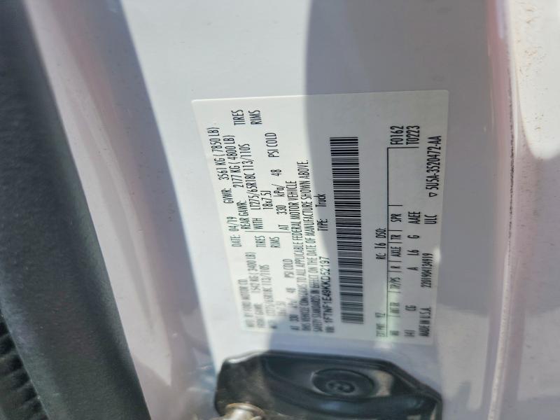 60270896 :رقم المزاد ، 1FTNF1E49KKD52197 vin ، 2019 Ford F150 مزاد بيع