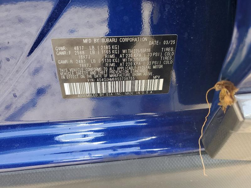 Aukcja sprzedaży 2025 Subaru Crosstrek, vin: 4S4GUHM68S3738755, numer aukcji: 61040306