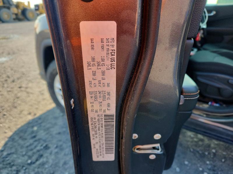 Продажа на аукционе авто 2018 Jeep Compass, vin: 3C4NJDAB4JT290788, номер лота: 62347046