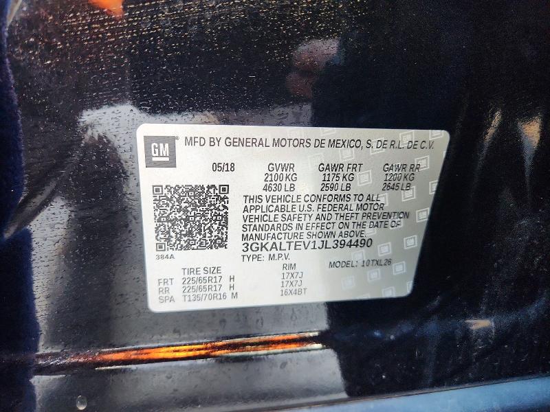 2018 Gmc Terrain მანქანა იყიდება აუქციონზე, vin: 3GKALTEV1JL394490, აუქციონის ნომერი: 61055226