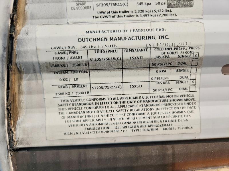 Продаж на аукціоні авто 2012 Dutchmen Travel Recreational Vehicle (rv), vin: 47CTDEM28CM441719, номер лоту: 59147636