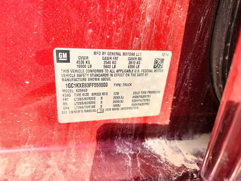 Aukcja sprzedaży 2015 Chevrolet Silverado, vin: 1GC1KXE83FF550000, numer aukcji: 73341095