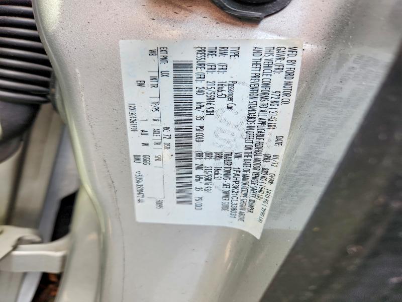 62314126 :رقم المزاد ، 1FAHP3K21CL338031 vin ، 2012 Ford Focus مزاد بيع