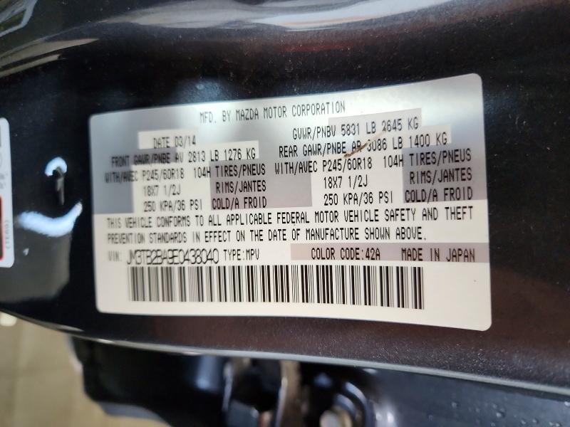 Продаж на аукціоні авто 2014 Mazda Cx-9, vin: JM3TB2BA9E0438040, номер лоту: 60049206