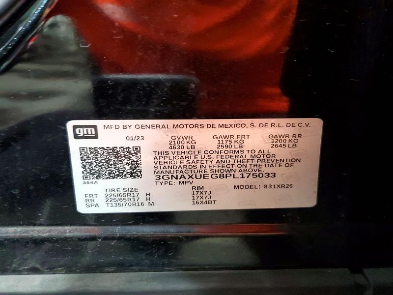 Aukcja sprzedaży 2023 Chevrolet Equinox, vin: 3GNAXUEG8PL175033, numer aukcji: 60765506