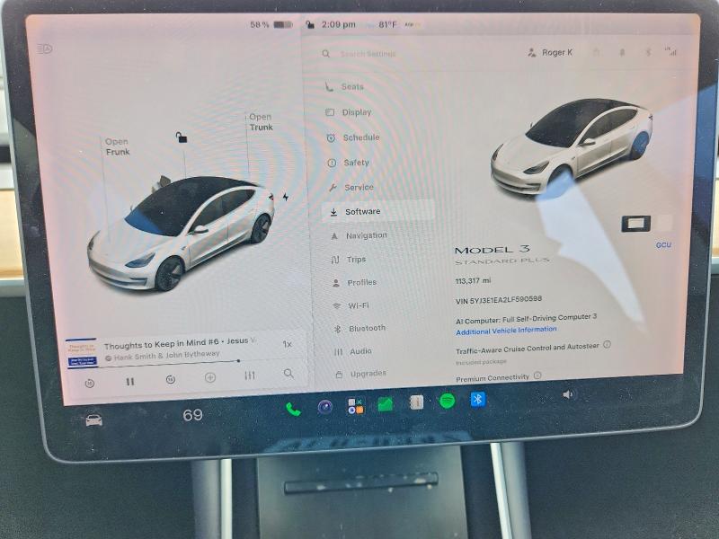60550926 :رقم المزاد ، 5YJ3E1EA2LF590598 vin ، 2020 Tesla Model 3 مزاد بيع