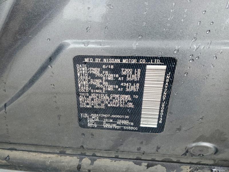 Продаж на аукціоні авто 2018 Nissan Armada, vin: JN8AY2ND7J9060136, номер лоту: 62425326