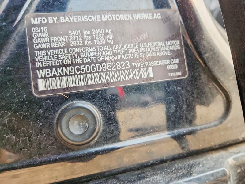 2016 Bmw 550 მანქანა იყიდება აუქციონზე, vin: WBAKN9C50GD962823, აუქციონის ნომერი: 59295036