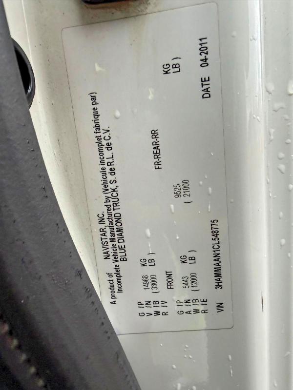 Продаж на аукціоні авто 2012 International 4300, vin: 3HAMMAAN1CL548775, номер лоту: 63286476