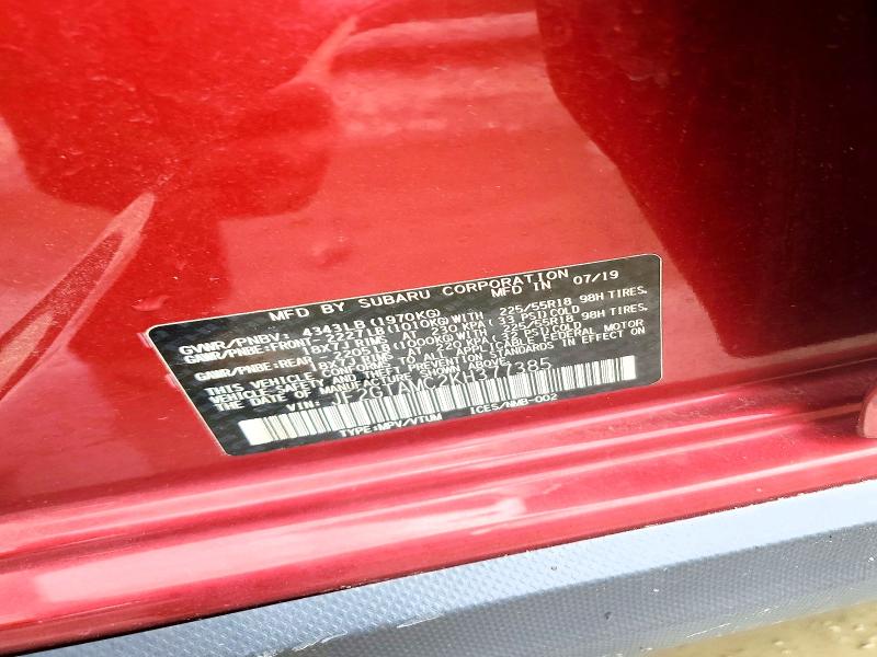 Aukcja sprzedaży 2019 Subaru Crosstrek, vin: JF2GTAMC2KH377385, numer aukcji: 60813506