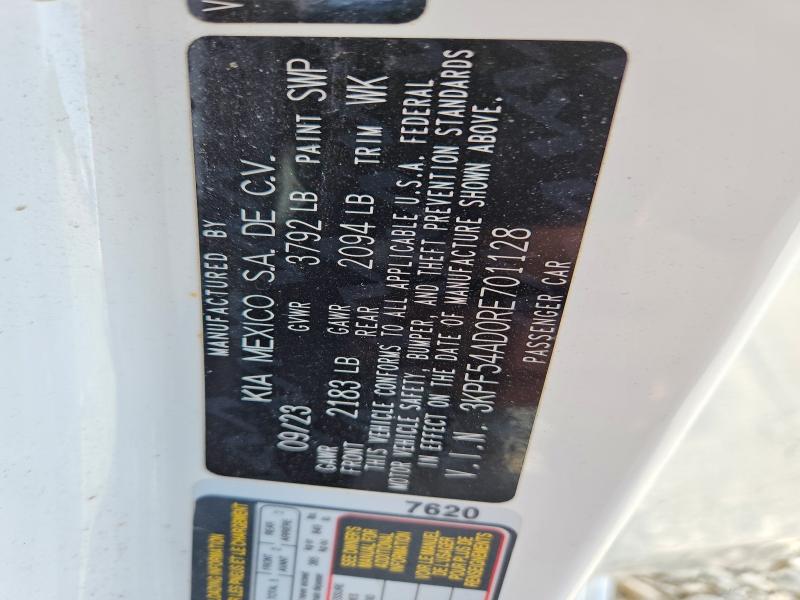 Aukcja sprzedaży 2024 Kia Forte, vin: 3KPF54AD0RE701128, numer aukcji: 62265786