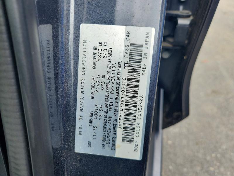 Продажа на аукционе авто 2016 Mazda 3, vin: JM1BM1W7XG1305016, номер лота: 61913436