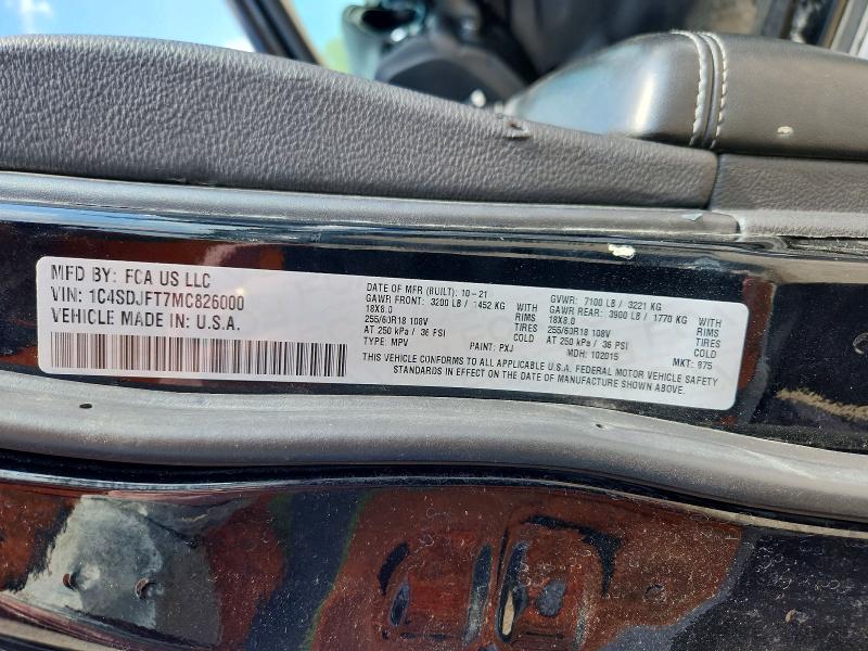 Продажа на аукционе авто 2021 Dodge Durango, vin: 1C4SDJFT7MC826000, номер лота: 59822186