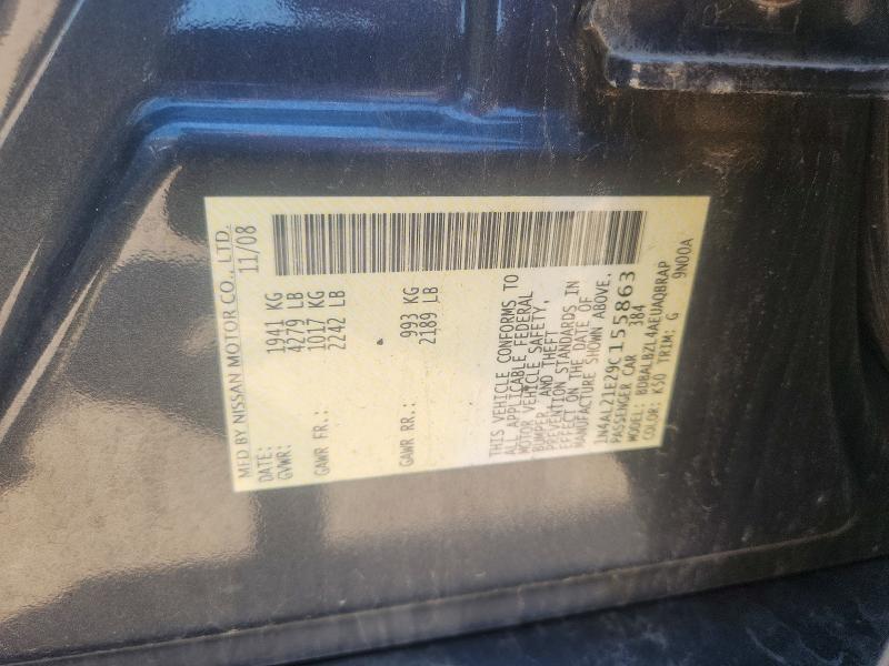 Продаж на аукціоні авто 2009 Nissan Altima, vin: 1N4AL21E29C155863, номер лоту: 61083196