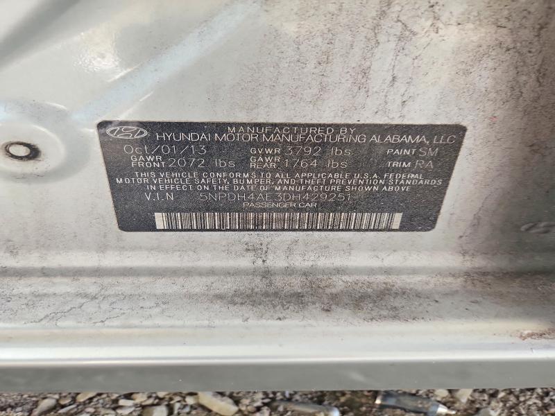 2013 Hyundai Elantra მანქანა იყიდება აუქციონზე, vin: 5NPDH4AE3DH429251, აუქციონის ნომერი: 62399726