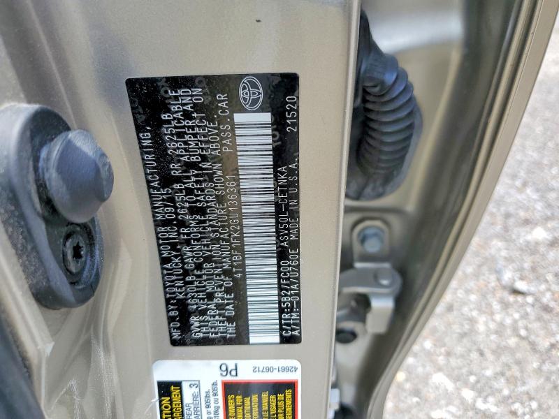2016 Toyota Camry მანქანა იყიდება აუქციონზე, vin: 4T1BF1FK2GU136361, აუქციონის ნომერი: 60773486