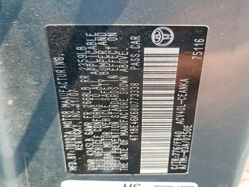 Aukcja sprzedaży 2008 Toyota Camry, vin: 4T1BE46K68U773338, numer aukcji: 62853206