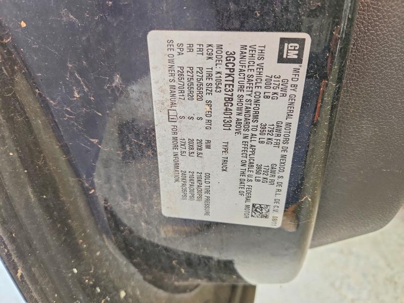 60886096 :رقم المزاد ، 3GCPKTE37BG401301 vin ، 2011 Chevrolet Silverado مزاد بيع