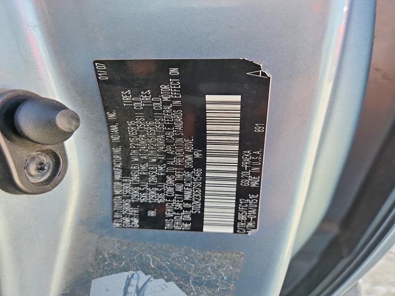 60562236 :رقم المزاد ، 5TDZK23C67S015466 vin ، 2007 Toyota Sienna مزاد بيع