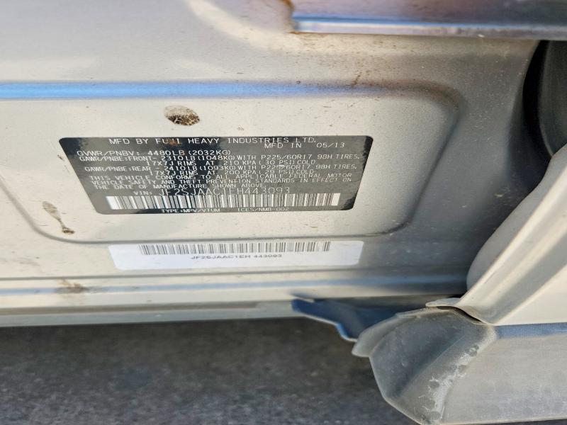 59873216 :رقم المزاد ، JF2SJAAC1EH443093 vin ، 2014 Subaru Forester مزاد بيع