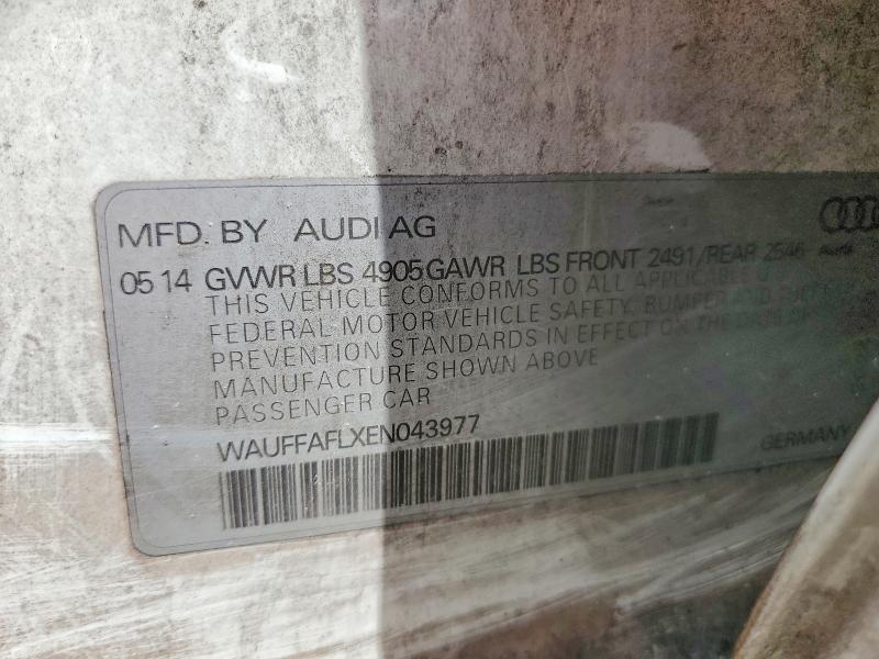 Продаж на аукціоні авто 2014 Audi A4, vin: WAUFFAFLXEN043977, номер лоту: 61483016