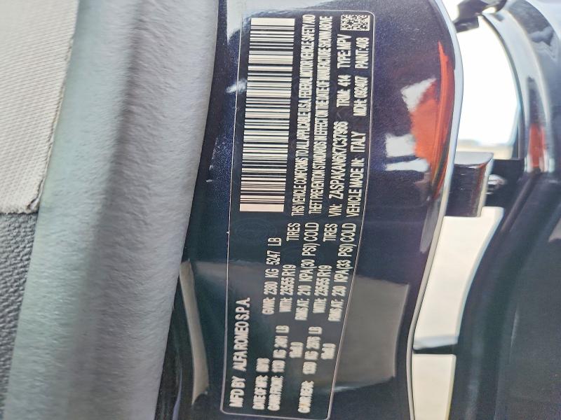 Aukcja sprzedaży 2019 Alfa Romeo Stelvio, vin: ZASPAKAN6K7C37966, numer aukcji: 61480216