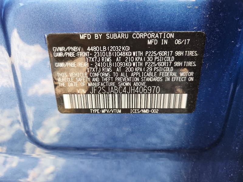 Aukcja sprzedaży 2018 Subaru Forester, vin: JF2SJABC4JH406970, numer aukcji: 61321826