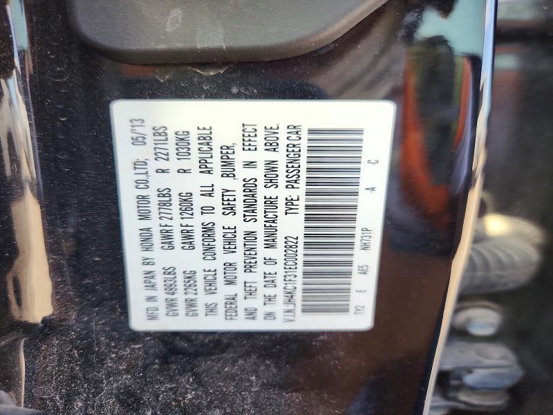 Aukcja sprzedaży 2014 Acura Rlx, vin: JH4KC1F31EC002822, numer aukcji: 59255206