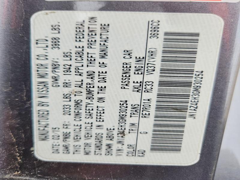 Aukcja sprzedaży 2016 Nissan 370z, vin: JN1AZ4EH3GM930254, numer aukcji: 61082096