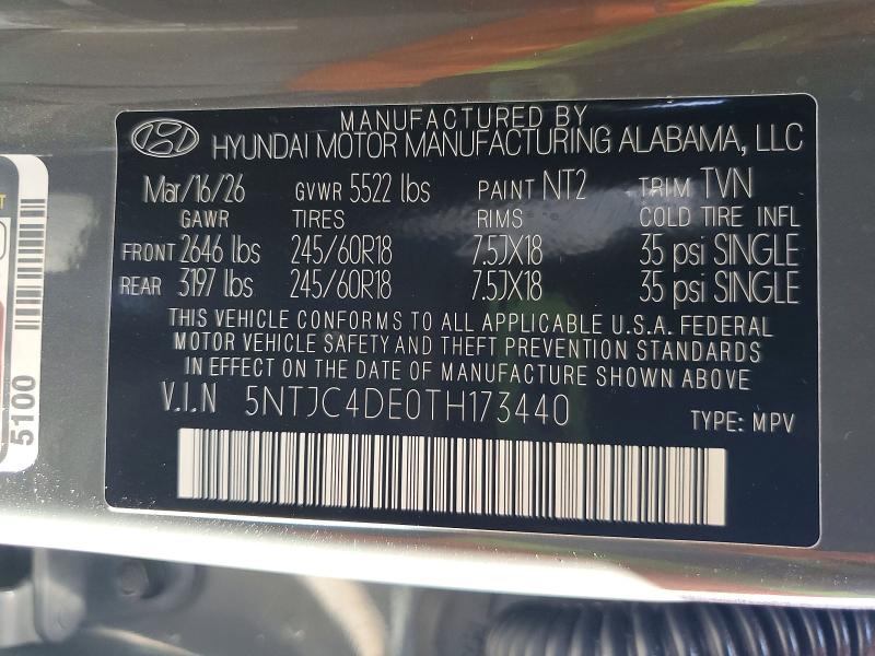 62910106 :رقم المزاد ، 5NTJC4DE0TH173440 vin ، 2026 Hyundai Santa Cruz مزاد بيع