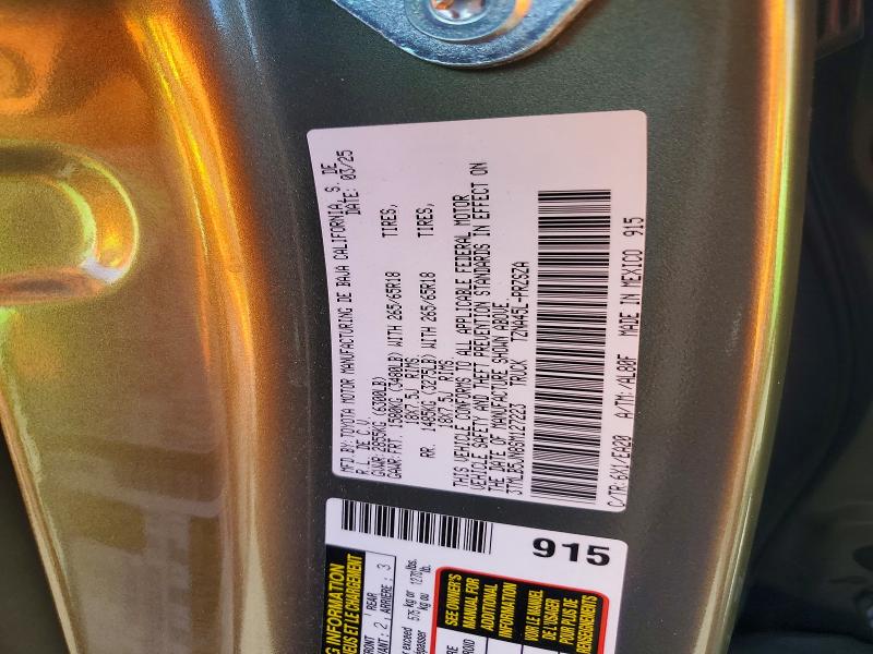 2025 Toyota Tacoma მანქანა იყიდება აუქციონზე, vin: 3TMLB5JN8SM127223, აუქციონის ნომერი: 61958106