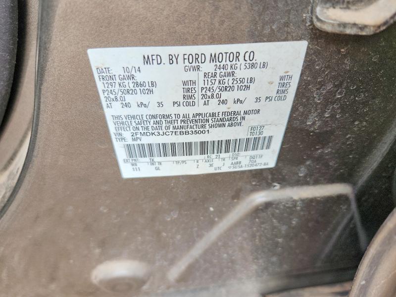 Продажа на аукционе авто 2014 Ford Edge, vin: 2FMDK3JC7EBB35001, номер лота: 60701716