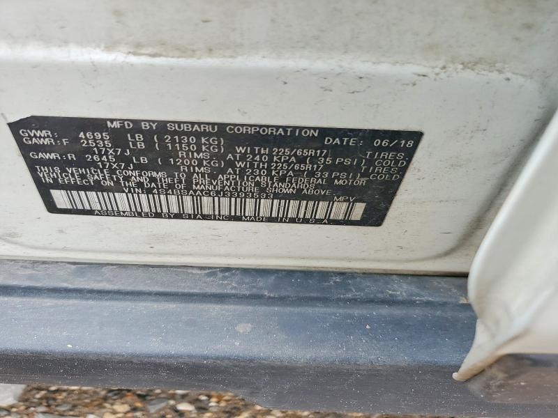 Aukcja sprzedaży 2018 Subaru Outback, vin: 4S4BSAAC6J3393533, numer aukcji: 61018896