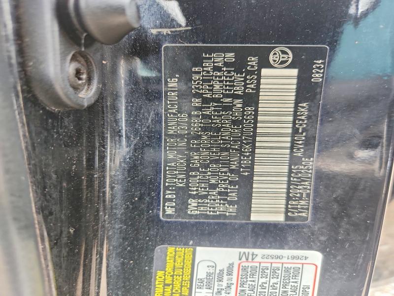 60858826 :رقم المزاد ، 4T1BE46K17U005698 vin ، 2007 Toyota Camry مزاد بيع
