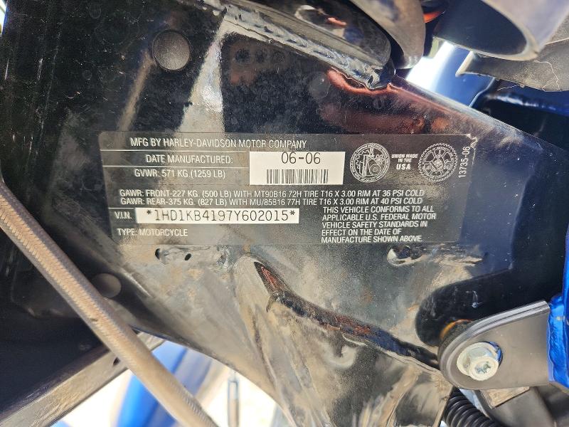Продажа на аукционе авто 2007 Harley-davidson Flhx, vin: 1HD1KB4197Y602015, номер лота: 61725666