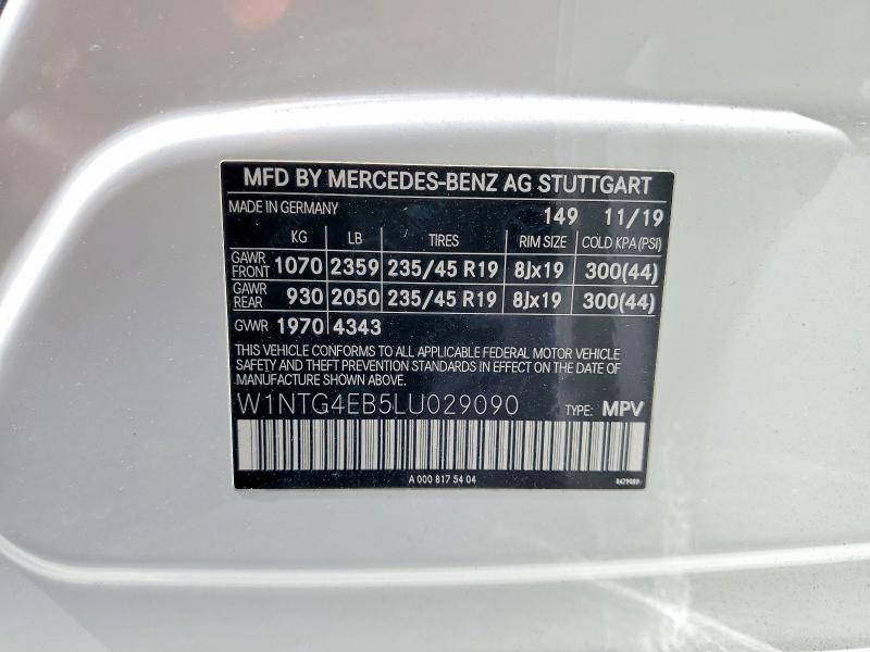 Продаж на аукціоні авто 2020 Mercedes-benz Gla, vin: W1NTG4EB5LU029090, номер лоту: 61721776
