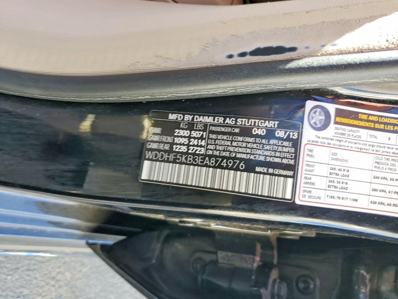 2014 Mercedes-benz E მანქანა იყიდება აუქციონზე, vin: WDDHF5KB3EA874976, აუქციონის ნომერი: 61214096
