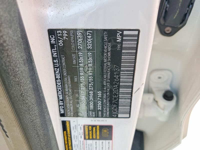 Aukcja sprzedaży 2013 Mercedes-benz Gl, vin: 4JGDF7CE2DA264137, numer aukcji: 62709926